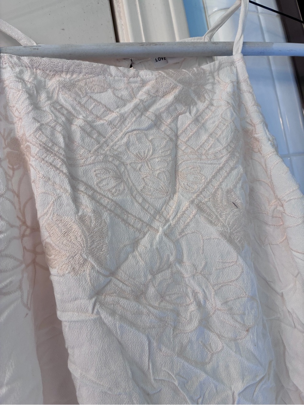 Love on a Hanger Cream White Embroidered Deco Cami Tank Top - Picture 2 of 5